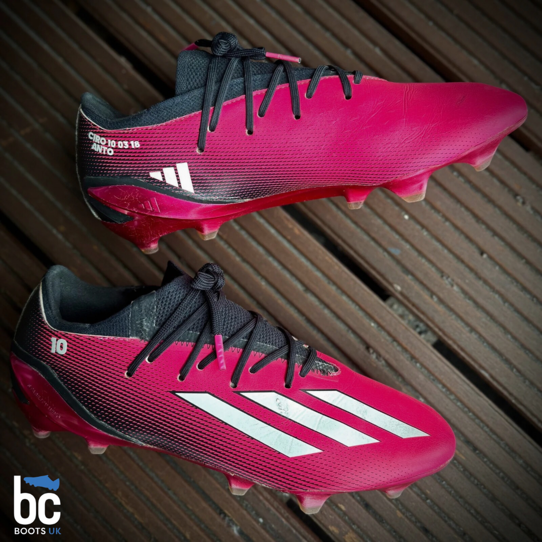Lionel Messi's Match Worn Adidas X Speedportal.1 Football Boots 2022/23 Season: First Pair Worn as World Champion After the 2022 Qatar World Cup